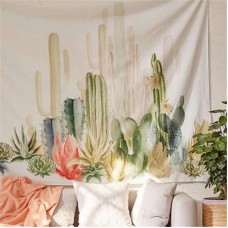 57“x57" Cactus Desert Plant Tapestry Wall Hanging Living Room Dorm Home Decor ♫   123312072522